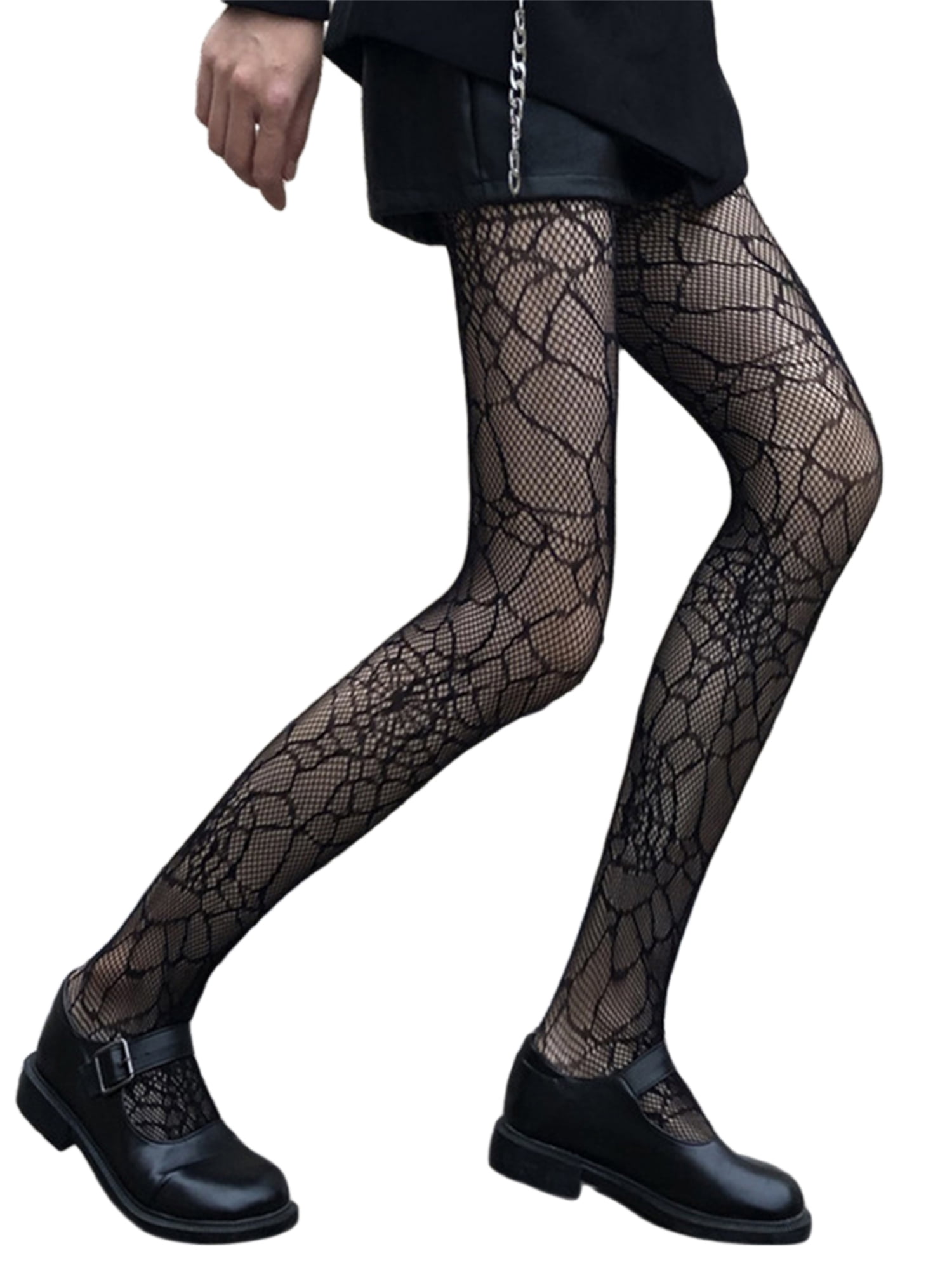 Douhoow Women Spider Web Tights Socks Tights Gothic See Through ...