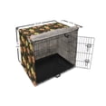 thumbnail image 6 of Hibiscus Dog Crate Cover, Vintage Tropic Jungle Foliage with Colorful Flowers and Exotic Leaves, Easy to Use Pet Kennel Cover Small Dogs Puppies Kittens, 7 Sizes, Dark Brown Multicolor, by Ambesonne, 6 of 6