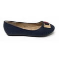 thumbnail image 2 of Victoria K Women's Gold Buckle With Two Tone Straps Ballerina Flats, 2 of 5