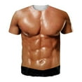 thumbnail image 4 of Rciityk Men's Naked Muscle T-Shirt Top Funny Graphic Print Top Prank T-Shirt Round Neck Short Sleeve T-Shirt, 4 of 5