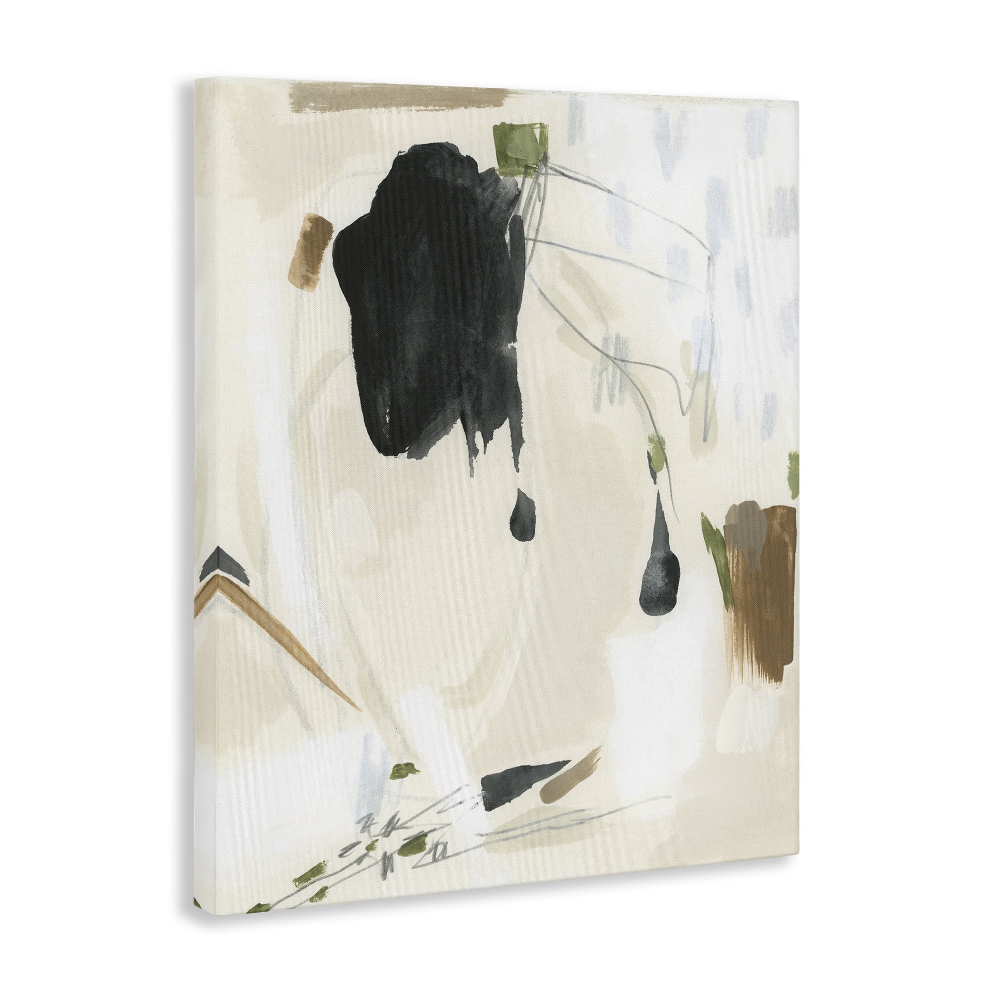Stupell Industries Subtle Abstract Painting Abstract Painting Gallery Wrapped Canvas Art Print Wall Art, 24 x 30