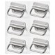 thumbnail image 1 of (S) 6 piezas de manijas plegables de acero inoxidable, extractor de manijas, utilizado para todo tipo de manijas de caja, manijas de caja de herramientas, manijas de puerta y manijas de cajón, plata, 1 of 5
