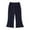 C-Navy270, variant on DHFJKG Toddler Girls Knitted Ribbed Flare Pants With Bow Details Solid Color Elastic Waist Bell-Bottom Sweatpants 0-8 Years Old Comfort Trousers