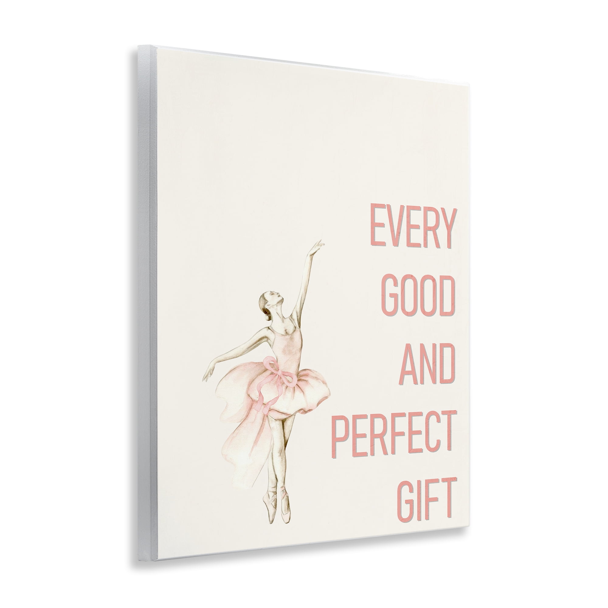 Good & Perfect Gift Ballerina Wall Plaque Art, design by Kim Allen