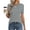 Gray, variant on Women's Cable Knit Short Sleeve Sweater Tops Round Neck Lightweight Casual Outfit Spring Summer Office Streetwear Vacation Beige L