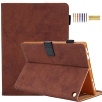 Dteck Folio Case for Amazon Fire Max 11 (13th Generation, 2023 Release) - Premium Vegan Leather Slim Fit Folding Stand Wallet Card Holder Cover for Fire 11 Max Tablet Cover with Pen Holder, Brown