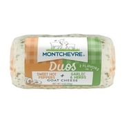Montchevre® Duos Sweet Hot Pepper + Garlic & Herbs Goat Cheese Log, 4 oz