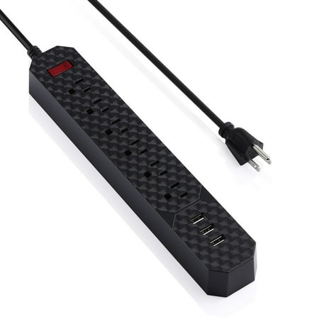 power outlet strip poweradd protector surge cord charger usb portable port heavy feet smart electrical pack bar dialog displays option