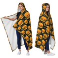 thumbnail image 2 of Funny Burger Wearable Blanket Hoodies for Women Men Adults Food Lovers Soft Cozy Cartoon Burgers Hooded Blankets for Bedding Office Decor Birthday Gifts 50X60 Inch, 2 of 5