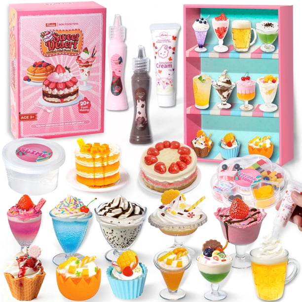 Kit de Slime con Miniaturas de Comida Trubic con 18 Postres y Bebidas