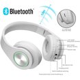 thumbnail image 4 of Auriculares Bluetooth sobre la oreja, graves profundos estéreo, orejeras de proteína de memoria suave y micrófono incorporado, para celular/PC/TV, oficina en casa, gimnasio, viajes Namotu CZDZ-HQ118-1, 4 of 6