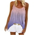 thumbnail image 1 of Cameland Mode Femme Été Col Rond Sans Manches Imprimé Camisole Décontractée Blouse, 1 of 5