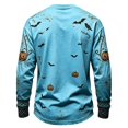 thumbnail image 4 of Broave Men Vintage Dark Halloween Graphic Crewneck Long Sleeve Shirt, Skeleton Tombstone Pumpkin Bat Print Casual Pullover Top, Gothic Bones Halloween Outfit for Men, 4 of 8
