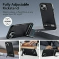 thumbnail image 3 of Pour iPhone 16 Pro Max Étui avec Support, Compatible avec MagSafe, Étui Magnétique pour iPhone 16 Pro Max, Support Flickstand Entièrement Ajustable, Protection de Qualité Militaire, Série Boost, Transparent, Noir, 3 of 5
