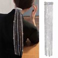 thumbnail image 2 of Shine Full Rhinestone Hairpins Long Tassel Crystal Wedding Bling Pinzas para el cabello Tmvgtek cuidado belleza, 2 of 9