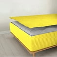 thumbnail image 4 of 5 Piece Sheet has Zippers Sheet Set, Twin Size 10 Inch Deep Pocket, 800 TC, Stripe Yellow Color., 4 of 9