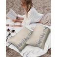 thumbnail image 3 of Pack of 2 Outdoor Pillow Covers, Lavender Flower Purple Floral Boho Beige Style Waterproof Square Throw Pillowcase Cushion Decorative Pillow Covers for Couch Patio Tent, 20x12 in, 3 of 6