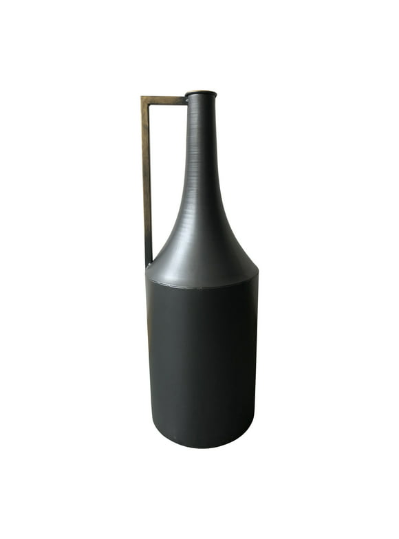 Moes Home Collection KK-1017-02 Primus Metal Vase Black