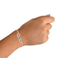 thumbnail image 5 of AFFY Marquise Simulated Aquamarine & White Natural Diamond Accents Infinity Bolo Bracelet for Women in 14k Rose Gold Over Sterling Silver, 5 of 5