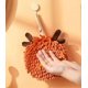 thumbnail image 4 of Toalla de mano de chenilla con bola afelpada para niños, bonita toalla de mano con lazo para colgar, toalla de cocina de microfibra, toalla de mano para baño, color naranja, 18 x 18 cm, 4 of 5