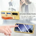thumbnail image 4 of for Samsung Galaxy Z Fold 7 Wallet Case with Pen Holder & Stand, Built-in Screen Protector Wrist Strap Card Holder Back Cover Hard PC Shockproof Finger Grip Case for Men Women Girls, Yellow, 4 of 9