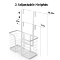 thumbnail image 7 of YIGII Hair Dryer Holder Adjustable Height - Hair Tool Organizer White Bathroom Hot Styling Tools Storage Wall Mounted/Cabinet Door, 7 of 7