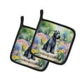 thumbnail image 2 of Kerry Blue Terrier Spring Path Pair of Pot Holders, 2 of 2