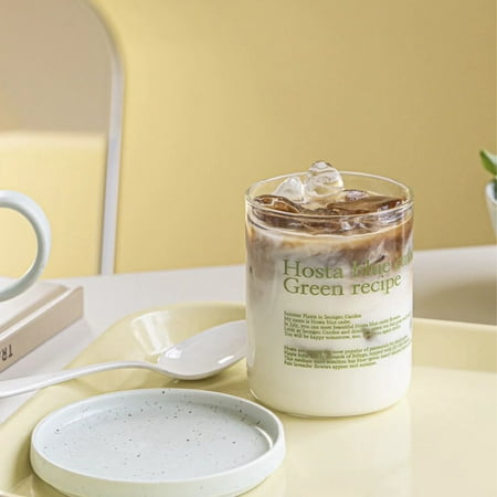 

Glass Coffee Mugs Set Clear Coffee Glass Mugs Cups with Handle Funny Coffee Milk Mugs Clear Mugs for Hot/Cold Beverages