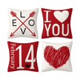 thumbnail image 4 of 4 Uds. Fundas de almohada para el Día de San Valentín, fundas de cojín, funda de almohada con corazón de amor para decoración de boda, oficina, coche, , Estilo b, 4 of 8