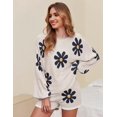 thumbnail image 4 of Ekouaer Knit Pajamas Set for Women Lounge Wear Sets Long Sleeve Sweatsuit Matching 2 Piece Outfits Casual Sweater Sets S-XXL, 4 of 5