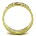 thumbnail image 3 of Luxe Jewelry Designs Ion Plated Gold Stainless Steel Men's Ring with Cubic Zirconia - Size 8, 3 of 4