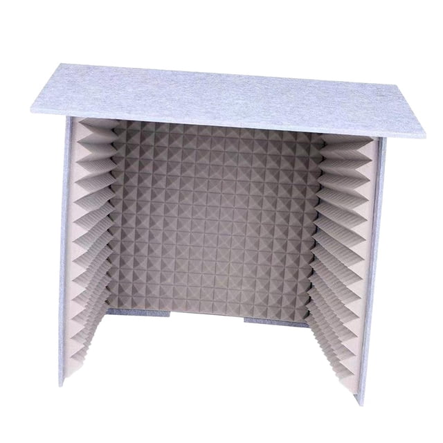 Maoww Soundproof Booth Studio Sound Recording Foam Gray Soundproof Panels Cover Desktop Gray 60x60cm