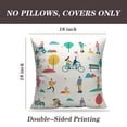 thumbnail image 2 of LALILO Throw Pillow Covers Flat Group People Park Weekend Flat Cushion Cover 18" x 18", 2 Pack, 2 of 6