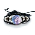 thumbnail image 5 of Project SEKAI Anime Akiyama Mizuki Nightcord pulsera de cuentas de Metal a presión de vidrio, pulsera de cuero trenzada negra para mujer, regalo, 5 of 5