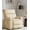Beige, variant on Oversized Recliner Chairs with Massage and Heat - 360° Swivel Lazy Rocking Chair for Adults with Remote Control for Living Rooms, Bedrooms and Nurseries - Coffee