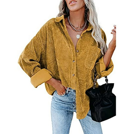 

Inkach Womens Pockets Long Sleeve Tops Outwear Solid Color Turn-Down Collar Jacket Coat