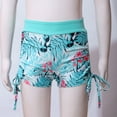 thumbnail image 3 of iEFiEL Girls Print Swim Shorts Side Drawstring Boyshorts Tankini Bottoms for Beach Pool Swimming Mint Green 6, 3 of 7