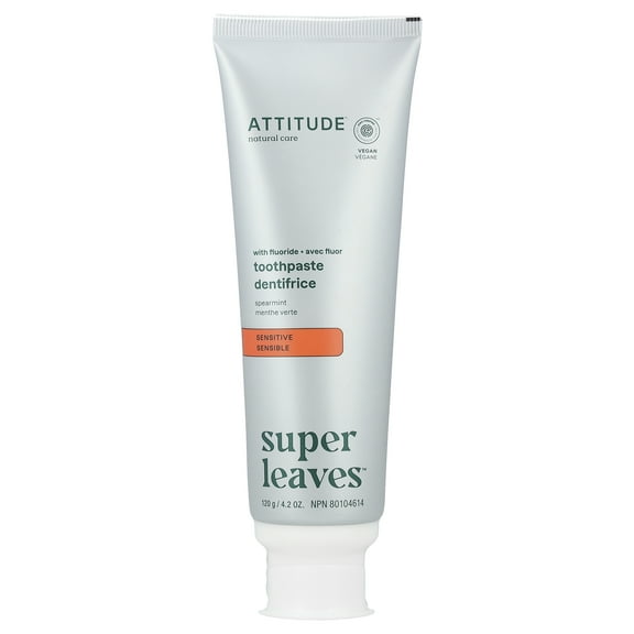 ATTITUDE Super Leaves™, Sensitive Toothpaste, Spearmint, 4.2 oz  (120 g)