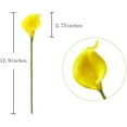 thumbnail image 3 of 10pcs Artificial Calla Lily Flower Real Touch Latex Flowers for DIY Wedding Bouquet Party Home Decor (White-Yellow Core), 3 of 5