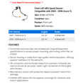 thumbnail image 2 of Front Left ABS Speed Sensor - Compatible with 2004 - 2008 Acura TL 2005 2006 2007, 2 of 2