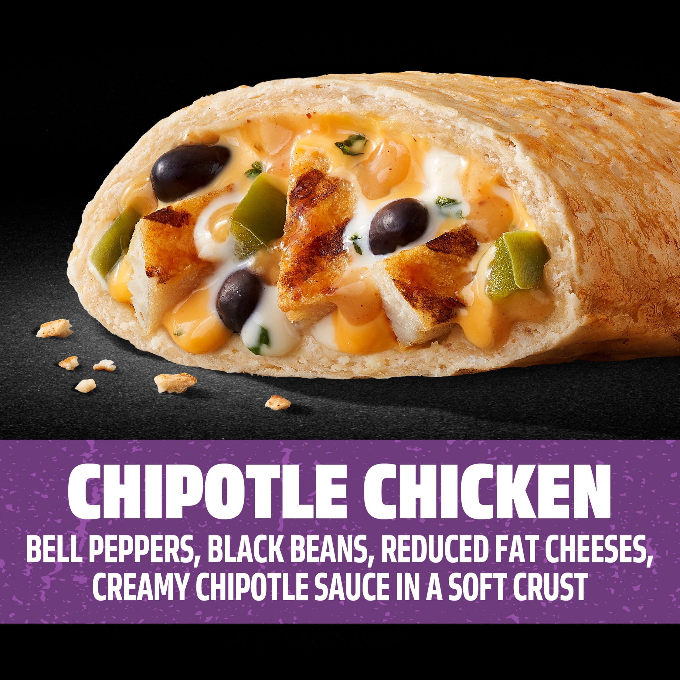 Hot Pockets High Protein Chipotle Chicken, Air Fryer Food, 1 XL Sandwich,  6.75 oz (Frozen)