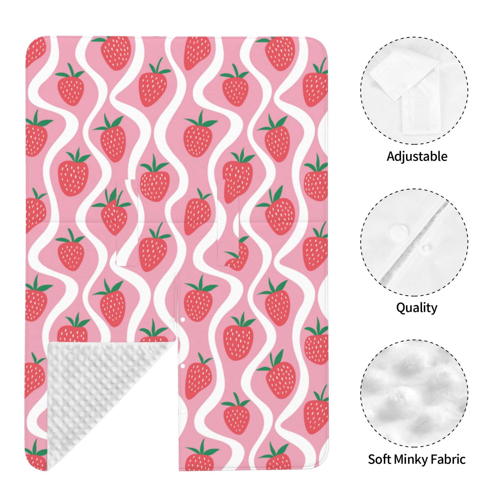 Naloa Strawberries Baby Car Seat Cover, Breathable Baby Carrier Cover, Multiuse Baby Carrier Cover & Nursing Breastfeeding Cover