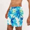 thumbnail image 4 of Xysaqa Men Big & Tall Swim Trunks Fashion Hawaiian Print Board Shorts Elastic Waist Beach Shorts Swimwear with Pockets 3X 4X 5X Summer Savings, 4 of 6