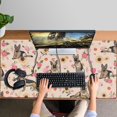 thumbnail image 4 of Long Mouse Pads for Desk,Shepherd Dog and Flower Floral Desk Mats on Top Of Desks, Desk Mouse Pad Extra Large with 3mm Non-Slip Base and Stitched Edge for Gaming,Office,Work,Home 47.3"x23.6", 4 of 6