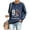 Navy, variant on Yungyresw Sweatshirt for Women 911 Memorial American Flag Raglan Long Sleeve Casual T-Shirt Vintage 25th Anniversary Twin Towers Graphic