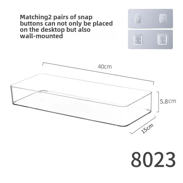 Caja de almacenamiento de Control remoto para aire acondicionado de TV, acrílico transparente, mueble de baño montado en la pared, estante para espejo, mesita de noche