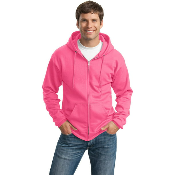 PC78ZH Full-Zip Hooded Sweatshirt - Neon Pink - XL - Walmart.com