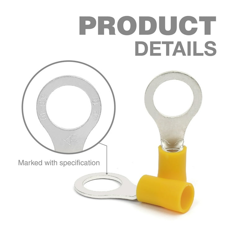 Ever Start 9-Piece Ring Wire Connectors, Yellow, UL