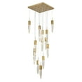 thumbnail image 2 of Bethel International Chandelier Gold Metal & Crystal, 2 of 5