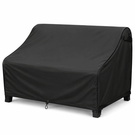 Black 52x32x34 Inch Patio Loveseat Cover Waterproof 2-Seater Outdoor Furniture Protection